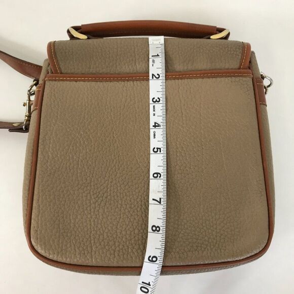 Vintage Dooney & Bourke Square Carrier Crossbody Bag All-Weather Pebbled Leather - Picture 15 of 16